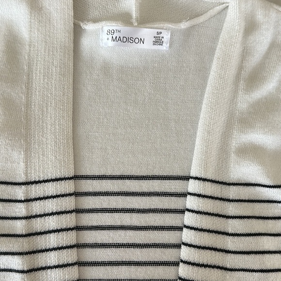 Black and white striped cardigan NWT - Picture 4 of 5